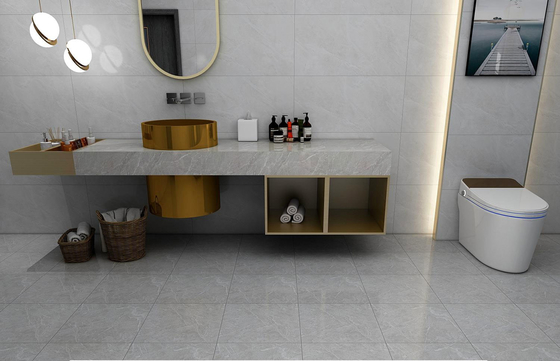 kupować Niepoślizgowy Marmurowy wygląd Maty Szklany Ceramiczny Rustyczny Płytek Do Łazienki I Szary 400x400mm Płytki Podłogowe Do Salonu produkcja internetowa