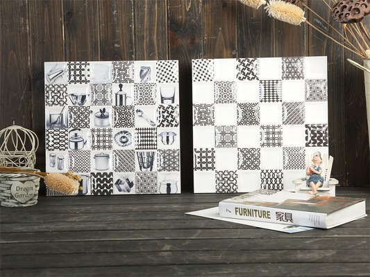 kupować 30x30cm Czarno-białe płytki ceramiczne produkcja internetowa