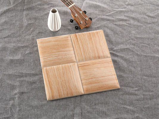 kupować Świetnie żółty płytka ścienna z ziaren drewna 152x152mm Biała glina ciała produkcja internetowa