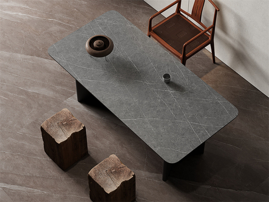 kupować Świeżo szary Mat Sinkrowane płyty kamienne 1420x2700mm do podłóg kuchennych produkcja internetowa