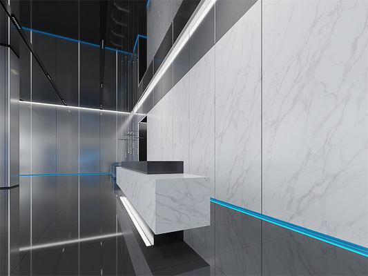 kupować Białe płytki kamienne z sinterem 1420x2700 mm do podłóg biurowych produkcja internetowa