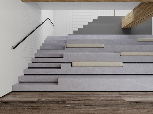 kupować 1600x3200mm Matt Gray Trwałe Sinktowane Kamienne Płyty Do Stołówki produkcja internetowa