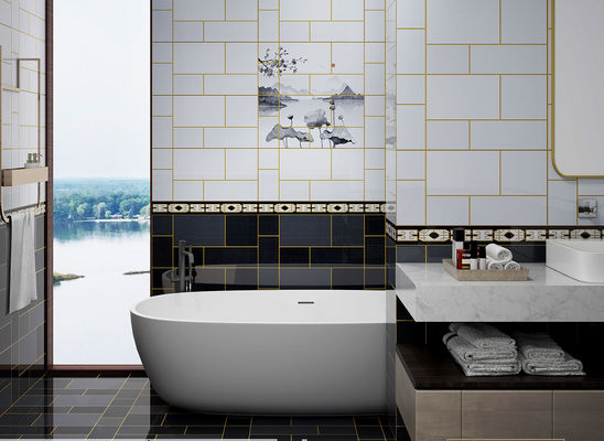 kupować Płytka ceramiczna ścienna 30x60cm, odporna na ścieranie, szkliwiona, do hoteli produkcja internetowa