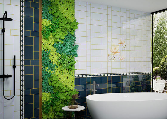 kupować Wodoodporna płytka ceramiczna 30x60cm do łazienki, niebieska produkcja internetowa