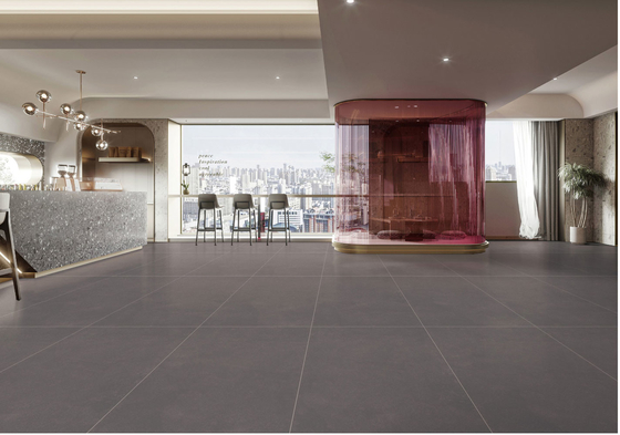 kupować Ciemno szare płytki biurowe i matowe 120x60cm ściana wewnętrzna ISO9001 Miękkie płytki porcelanowe szklane produkcja internetowa