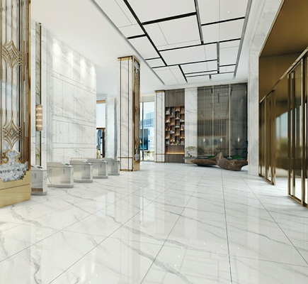kupować Wnętrze podłogi 900x1800x9mm Przeciwpoślizgowe Białe Polerowane Szklane Płytki Porcelanowe Do Renowacji I Dekoracji produkcja internetowa