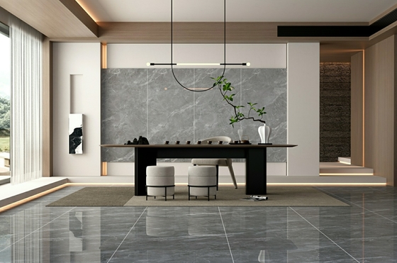kupować Nowoczesny W.A 0,5% Odporny na zadrapania Szary Wnętrze ściany i podłogi Porcelana Szklane Polerowane płytki 900x1800x9mm Do Dekoracji I Restauracji produkcja internetowa