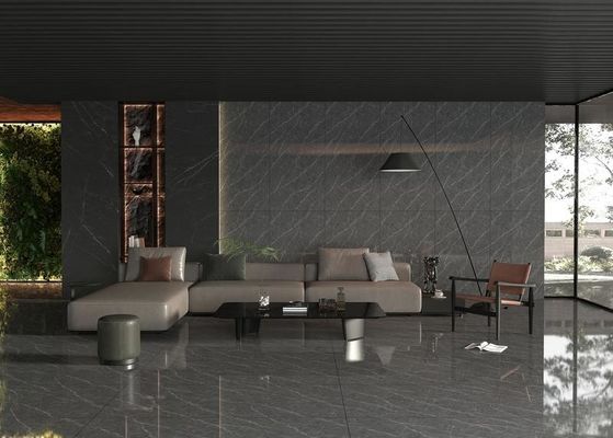 kupować Czarny marmur wygląda polerowany szklanego płytki porcelanowej 900x1800mm produkcja internetowa