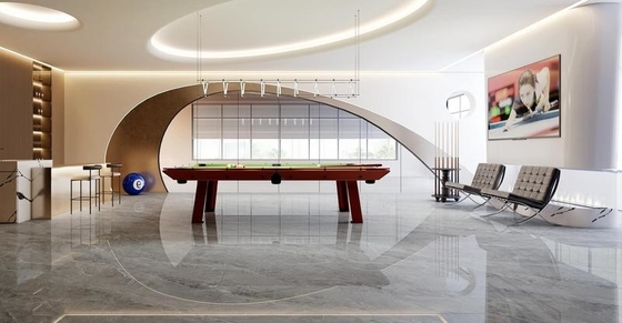 kupować Nowoczesne płytki wnętrza podłogi Szklane polerowane płytki porcelanowe do biura i 900x1800x9mm Jasno szary marmurowy wygląd płytki do mieszkania produkcja internetowa