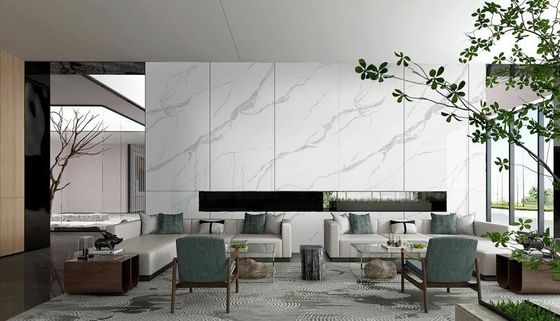kupować Biały polerowany gres porcelanowy Carrara 900x1800x9mm produkcja internetowa
