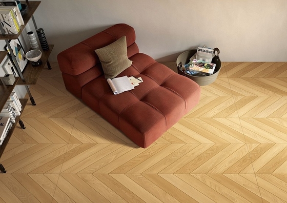kupować Brązowe płytki podłogowe z drewnianej porcelany z kości rybnej o rozmiarach 600x1200 mm do salonu produkcja internetowa