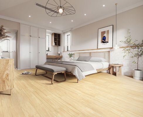 kupować Paski płytek porcelanowych drewnopodobnych AAA Klasa 165x1000mm Żółto-Brązowe produkcja internetowa