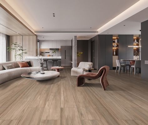 kupować Płytki z porcelany drewnianej w kolorze brązowym AAA 250x1500 mm do salonu produkcja internetowa