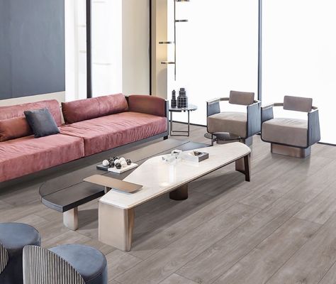 kupować Niepoślizgowa brązowa drewniana płytka porcelanowa 250x1500mm AAA produkcja internetowa