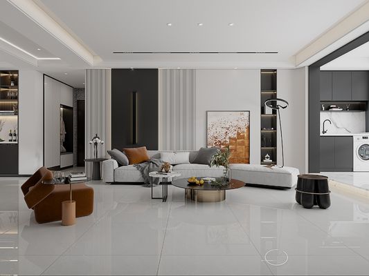 kupować Szary 800x800mm Polerowane Szklane Płytki Porcelanowe do Salonu produkcja internetowa