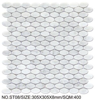kupować Biały i jasnogrzeńszy mosaik z kamienia naturalnego 305x305mm produkcja internetowa