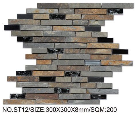 kupować Brązowy Mosaik z naturalnego kamienia 300x300 mm do dekoracji i projektu produkcja internetowa