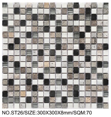 kupować Elegancka i trwała kwadratowa mozaika z kamienia naturalnego 300x300mm do sypialni i biura produkcja internetowa