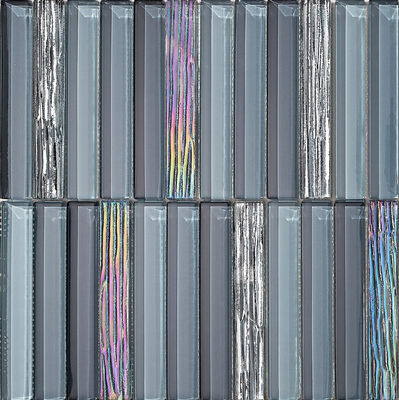 kupować Dekoracyjne i stylowe szare mozaiki ścienne 300x300mm Wnętrze Szklane do projektu mieszkania i renowacji produkcja internetowa