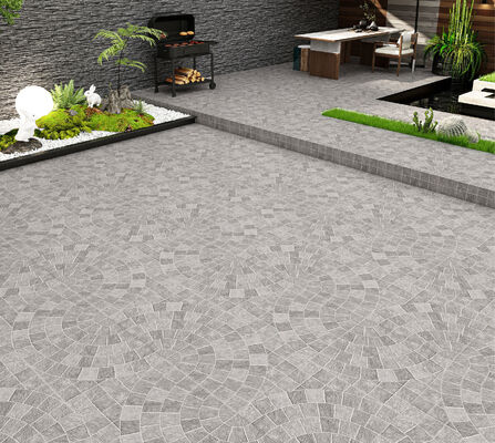kupować Jasnoszare płytki ceramiczne do kostki brukowej 600x600mm Odporne na plamy płytki zewnętrzne na kwadrat produkcja internetowa