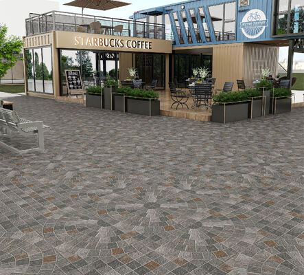 kupować Szare, odporne na zużycie retro matowe płytki ceramiczne o wymiarach 600 x 600 mm Płytki zewnętrzne na dziedziniec produkcja internetowa