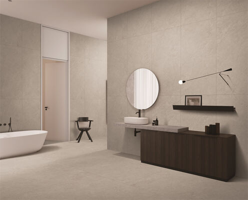 kupić Odporne na ścieranie, plamoodporne, eleganckie i trwałe, beżowo-szare, specjalne szkliwione matowe wewnętrzne płytki porcelanowe 600x1200mm do biura produkcja internetowa