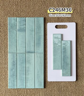kupić Ekologiczne kremowo-białe, niebiesko-szare eleganckie i retro płytki dekoracyjne na ścianę 60x240mm o grubości 9mm z połyskiem do jadalni i projektów produkcja internetowa
