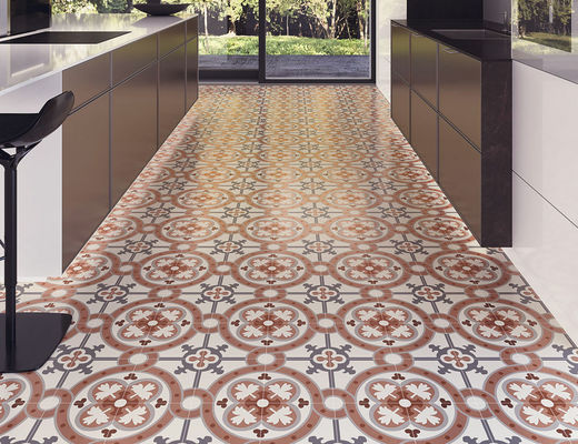 kupować 200x200mm Grubość 8,5 mm Wewnętrzne płytki porcelanowe Ściana podłogowa Czerwony ceramiczny druk atramentowy SGS produkcja internetowa
