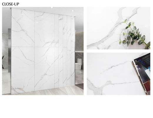 kupować Szklane polerowane płytki marmurowe Carrara 600x1200mm Porcelanowe płytki podłogowe i ścienne produkcja internetowa