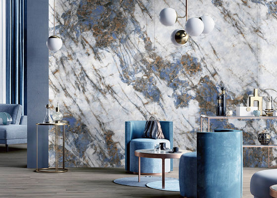 kupować Niebieska spiekana płyta kamienna Peacock 1200x2400mm Dekoracja ścienna produkcja internetowa