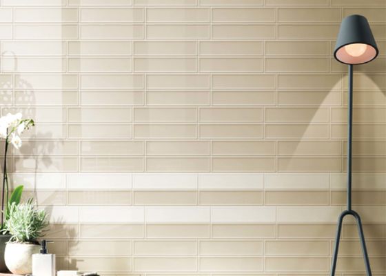 kupować AAA Famliy Porcelanowe płytki ścienne 75x300mm w kolorze białym i beżowym produkcja internetowa