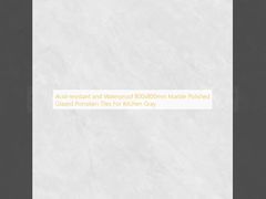 Ostrzeżone przed kwasami i wodoodporne 800x800mm Marmurowe polerowane szklankowane płytki porcelanowe do kuchni Szary