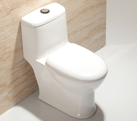 Wygodna ceramiczna jednoczęściowa toaleta Łatwe czyszczenie antybakteryjne