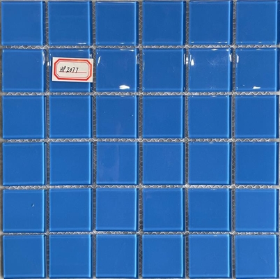 48X48MM Basen Mozaika Płytki Niebieski Kolor Mozaiki Szklane
