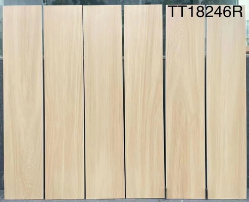 8x40'inch Szara ściana wewnętrzna Zewnętrzna podłoga Drewniane płytki ceramiczne do projektu Balkon Foyer Miękka szkliwiona listwa porcelanowa