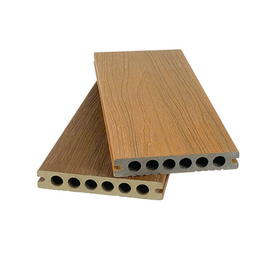 Co Extrusion Wood Plastikowe kompozytowe deski tarasowe Zewnętrzne podłogi 138 x 23 mm Okrągły otwór HDPE