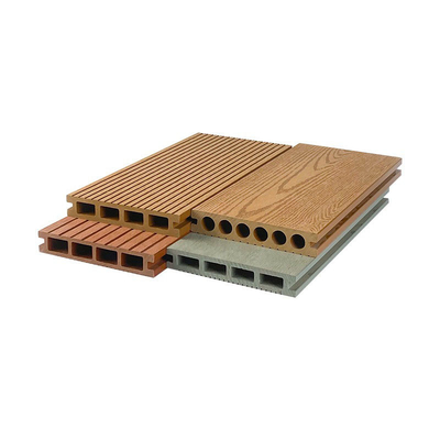152x23mm Deski tarasowe WPC Zewnętrzny panel podłogowy do materiałów budowlanych Pusta deska podłogowa z okrągłym otworem