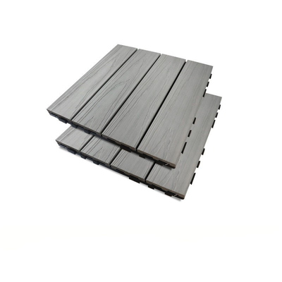 30x30mm Drewniany kompozytowy panel podłogowy Szary szyty budynek Zewnętrzna deska WPC Deska balkonowa