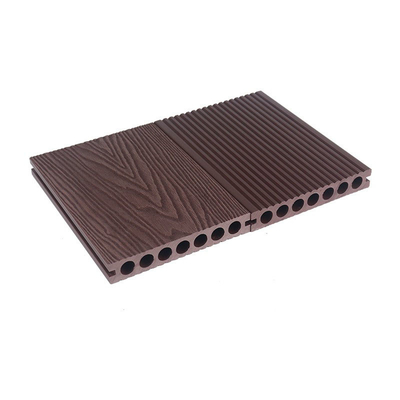 145x22mm Wood Plastic Composite Wpc Flooring 3D Deep Embossed Board Outdoor Park Balcon