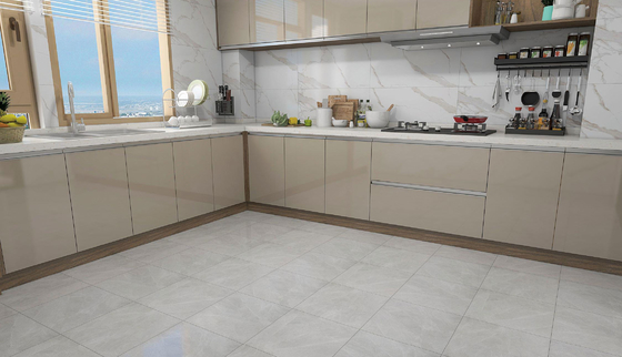 Szklane płytki ceramiczne z mattem do odbudowy i płytki podłogowe 400x400 mm wnętrza Szary do dekoracji