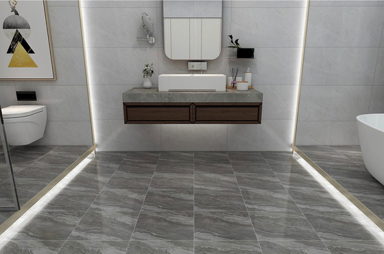 Ekologiczne 400x400mm ceramiczne płytki rustyczne do łazienki i mat szare glasowane marmurowe wygląd płytki podłogowej do salonu