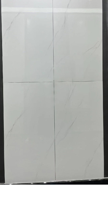 Glosy polerowane szklane białe płytki ceramiczne Carrara do ściany podłogi 600x1200mm cegły do salonu