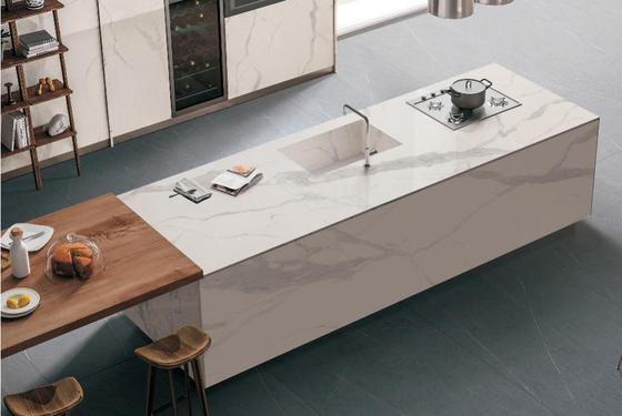 AAA Biały płytka kamienia sinterowanego 1600x3200mm Mat Surface