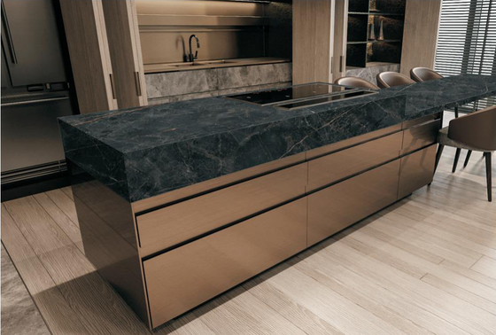Czarne 800x2600x12mm Sinkrowane płyty kamienne Duży stolik Mat TV tło Panel podłogowy ściany