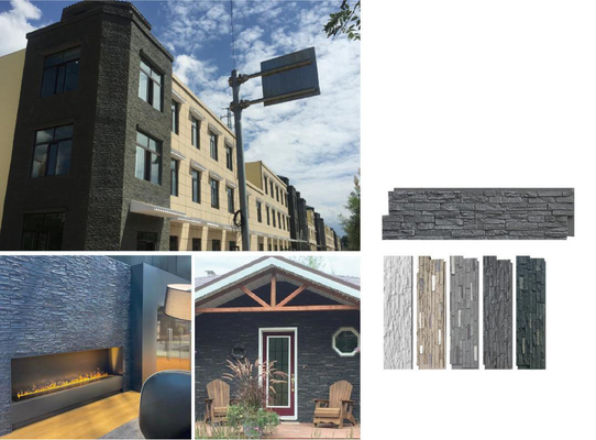 Slate Grey 1160x300x30mm Kształtowany kamień cegła Dekoracja ogrodowa odporność na kwasy