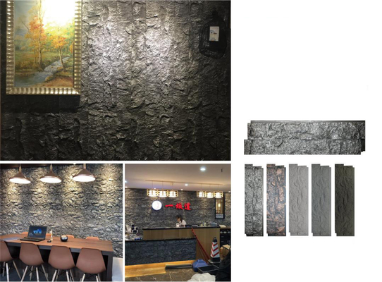 Światło z kamienia kulturalnego, kamienia kulturalnego 1160x300x30mm, cegły poliuretanowe, bar biurowy, dekoracyjny panel ścienny, kamienie palne