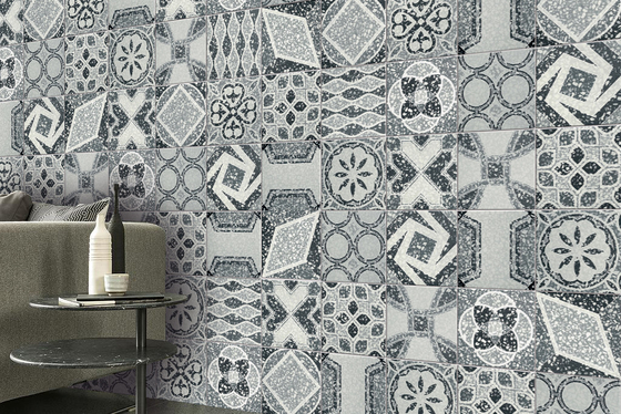 Szary i niebieski 250x250 mm ceramiczne płytki rustic do podłogi w pomieszczeniach