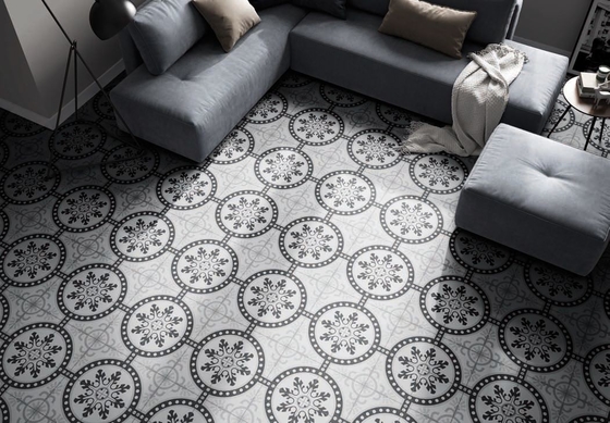 Płytki podłogowe antybakteryjne 250x250 mm do łazienki i ceramiczne płytki rustyczne szare do salonu