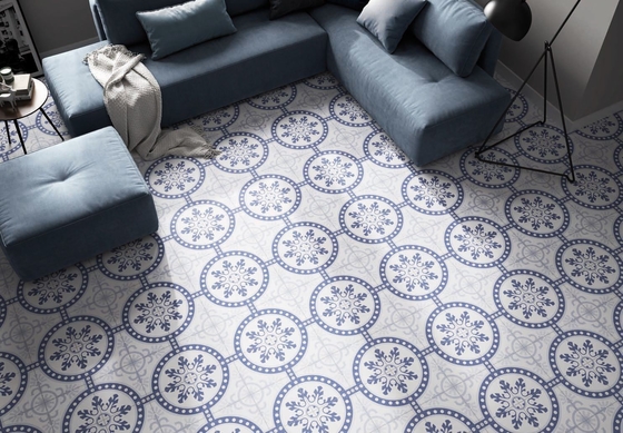Płytki podłogowe antybakteryjne 250x250 mm do dekoracji mieszkalnej i jasnobłękitne płytki ceramiczne do łazienki