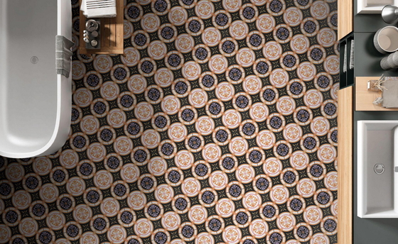 Czarny i pomarańczowy 250x250mm płytka ścienna do łazienki i oszałamiające ceramiczne płytki rustyczne do salonu